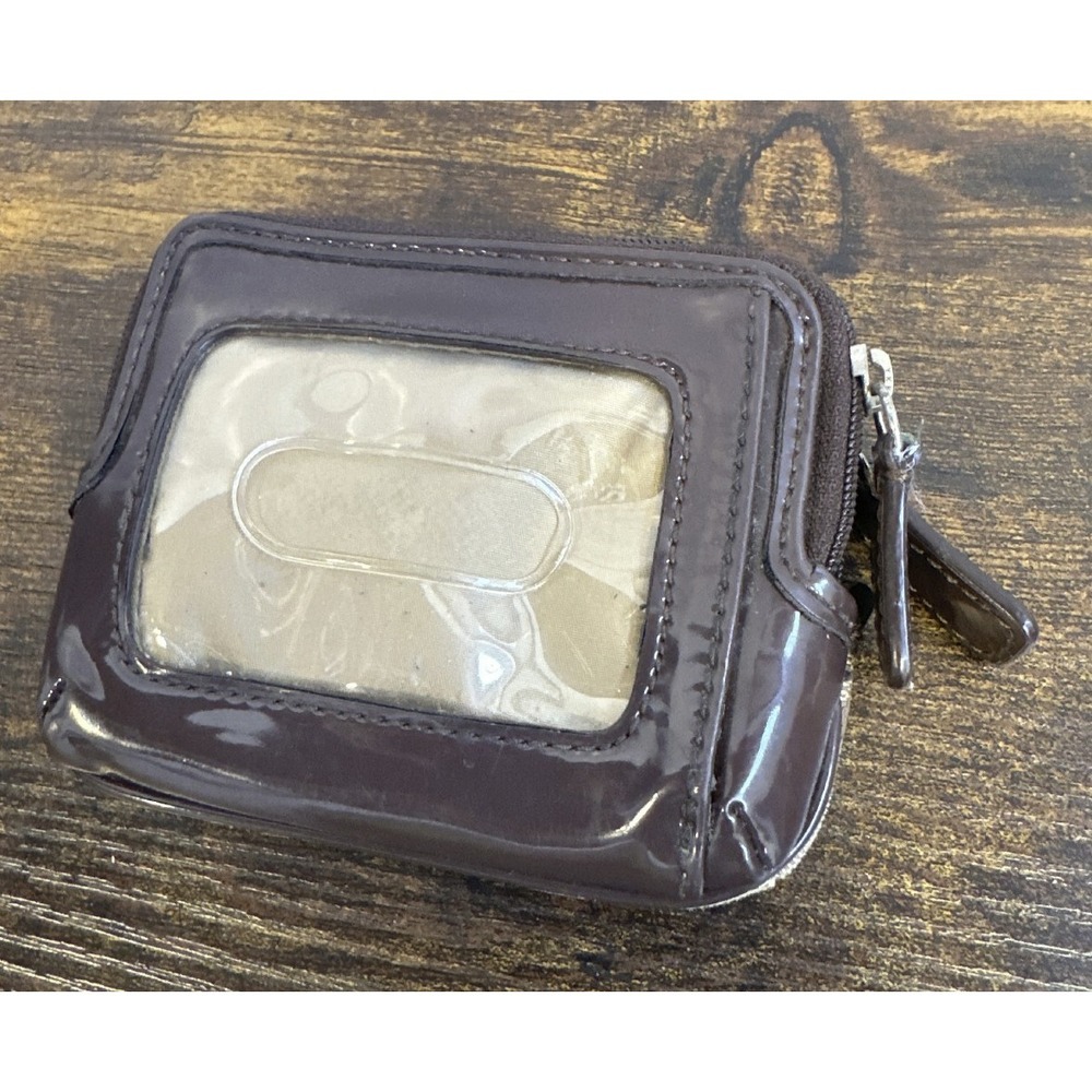 Coach Signature C Jacquard Small Zip Around Wallet With ID Window Coin Card Slot - Picture 5 of 13